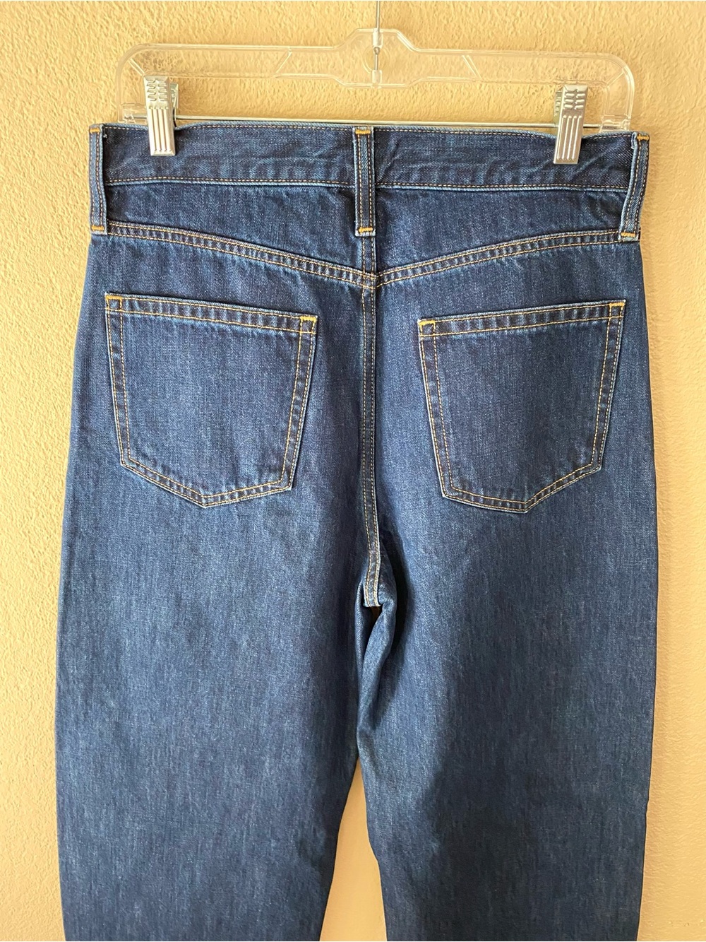 Gap High Rise Barrel Jeans in Dark Rinse 28 TALL - Picture 5 of 10